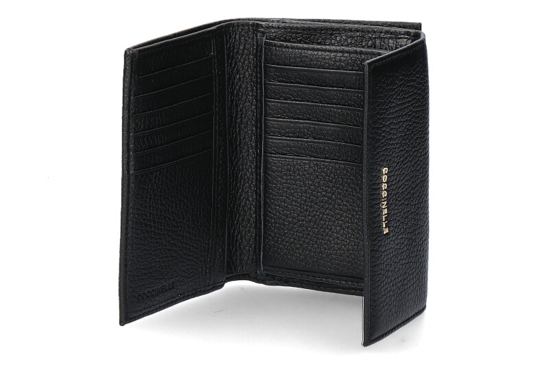 Coccinelle wallet GRAINED LEATHER METALLIC SOFT- noir/schwarz