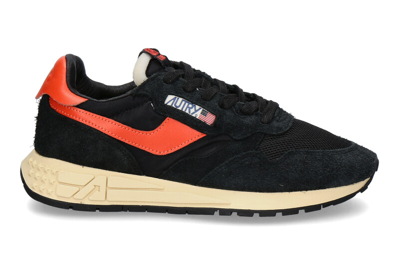 Autry Herren- Sneaker REELWIND UT08 SUEDE NYLON- black/orange