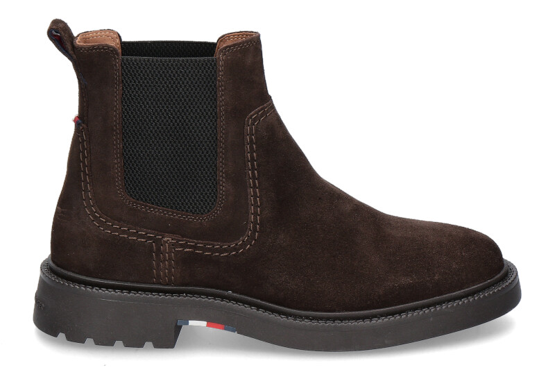 Tommy Hilfiger Herren- Chelsea Boot COMFORT SUEDE- dark coffee/braun