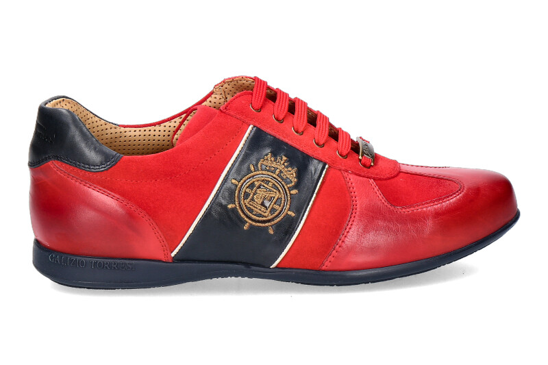 Galizio Torresi Sneaker FOULARD PAPAVERO- blau/rot