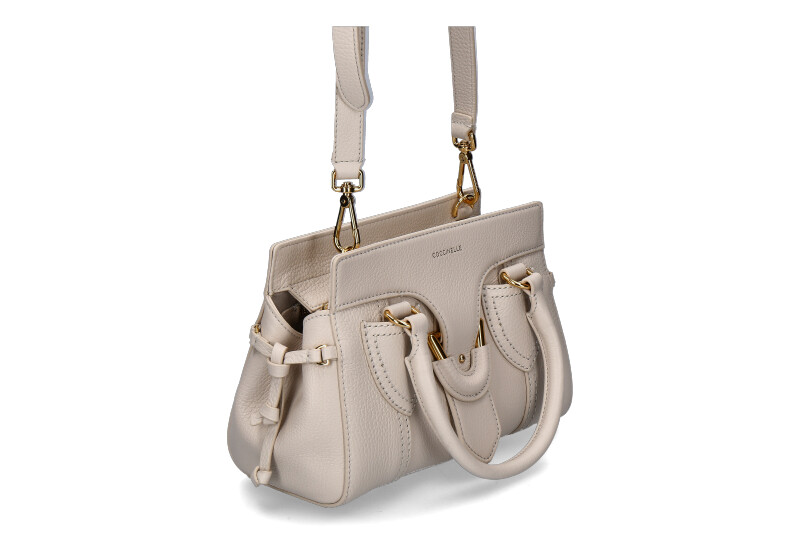 Coccinelle bag YORK GRAINED LEATHER- lambskin white/nature