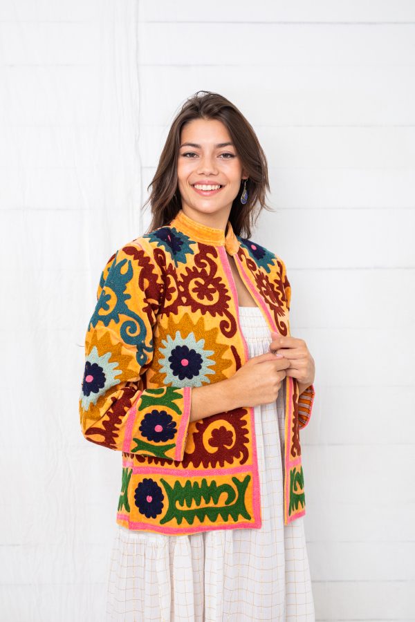 sweetdreams Ibiza jacket SUZANI VELVET- yellow/gelb 