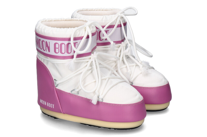 Moon Boot ankle boots ICON LOW NYLON- pink/white