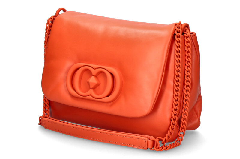 La Carrie shoulder bag DECCAN GISELLE LEATHER ORANGE