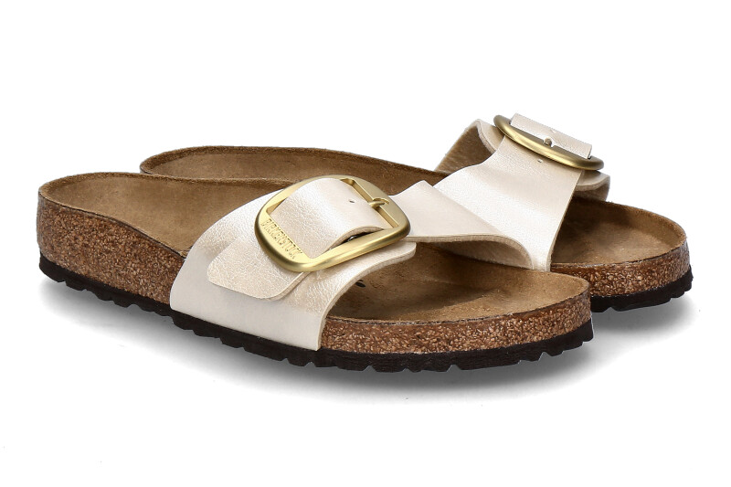 Birkenstock mules MADRID NORMAL BIG BUCKLE- graceful pearl white 