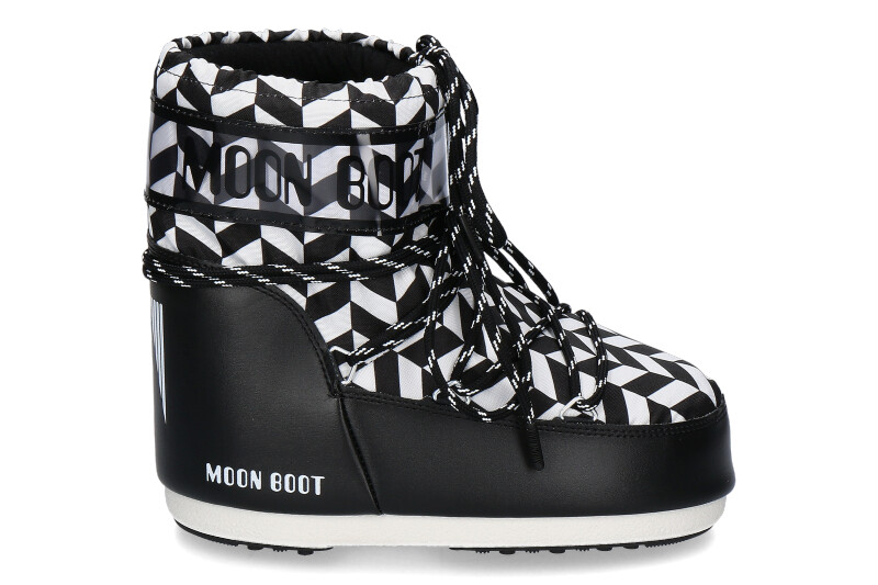  Moon Boot ankle boots ICON LOW OPTICAL- black/white 