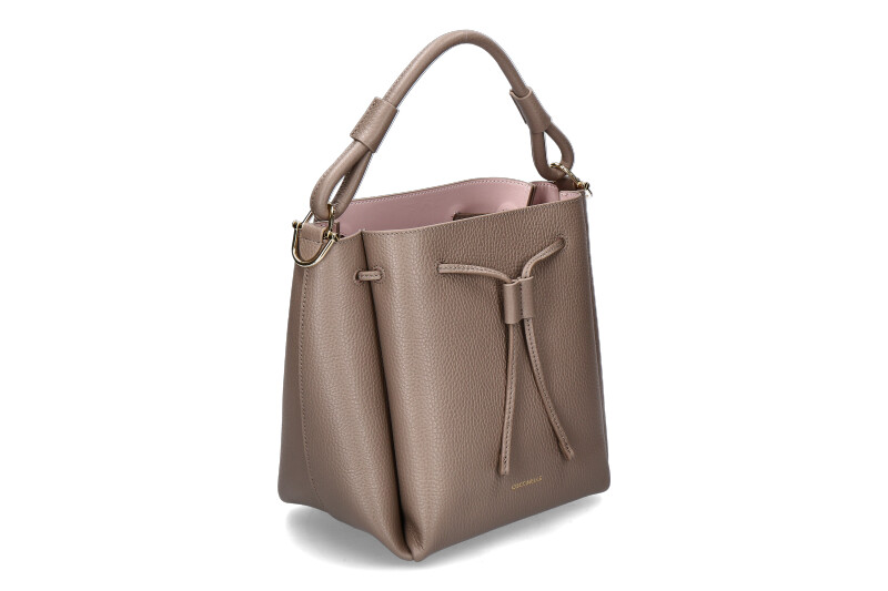 Coccinelle shoulder bag ECLYPSE GRAINED LEATHER- warm taupe