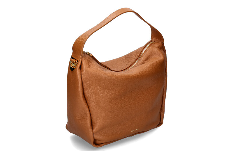 Coccinelle bag OLIVER GRAINED LEATHER- cuir/braun