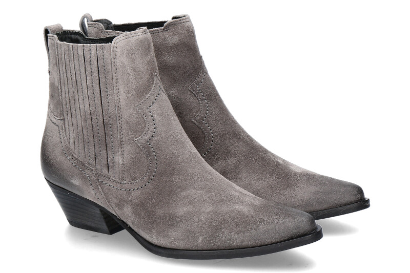 Paul Green Western- ankle boots SOFT SUEDE- titan grau