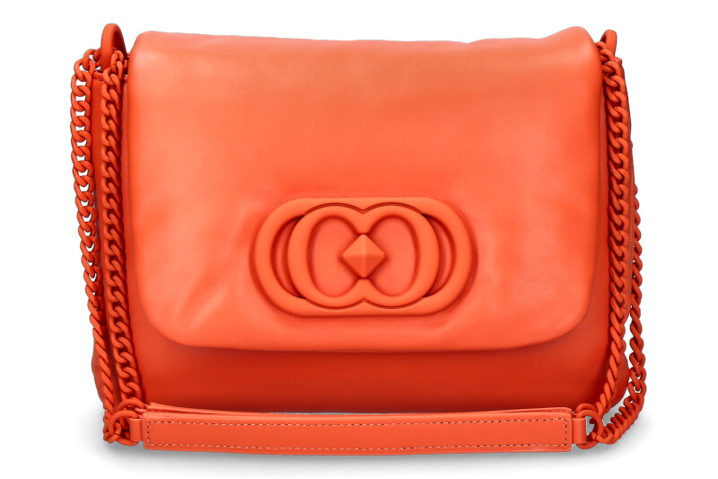 La Carrie shoulder bag DECCAN GISELLE LEATHER ORANGE