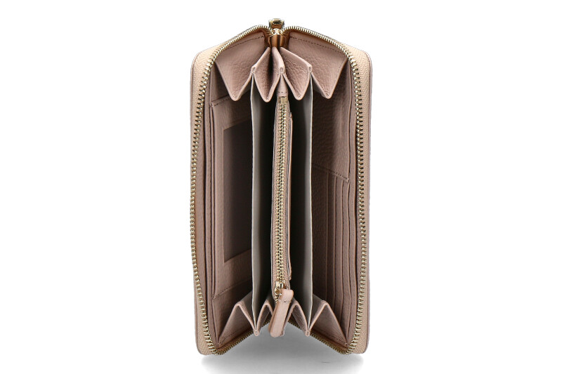 Coccinelle wallet GRAINED LEATHER METALLIC GOLD SOFT- nude 