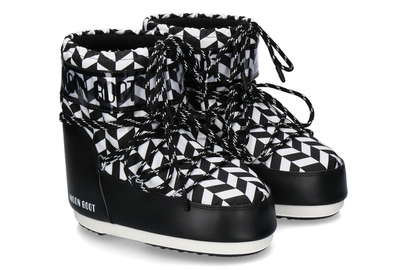  Moon Boot ankle boots ICON LOW OPTICAL- black/white 