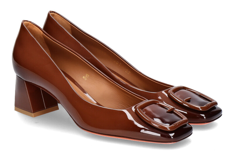 Santoni women's pumps HASMIG VERNICE- brown/braun