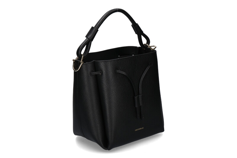 Coccinelle shoulder bag ECLYPS GRAINED LEATHER- noir/schwarz