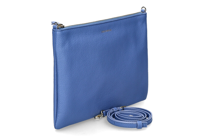 Coccinelle clutch CROSSBODY MEDIUM GRAINED LEATHER-azul/blau 