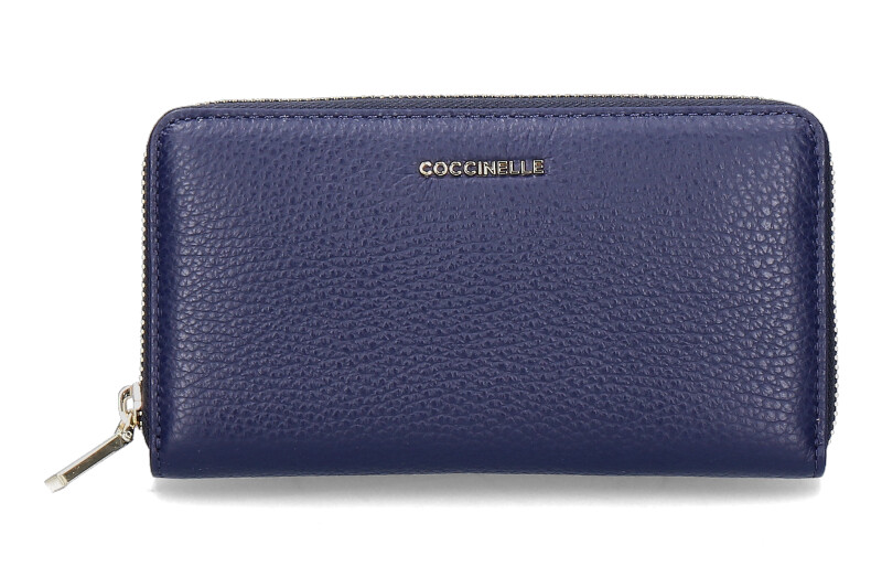 Coccinelle wallet GRAINED LEATHER METALLIC SOFT-royal blue/dunkelblau