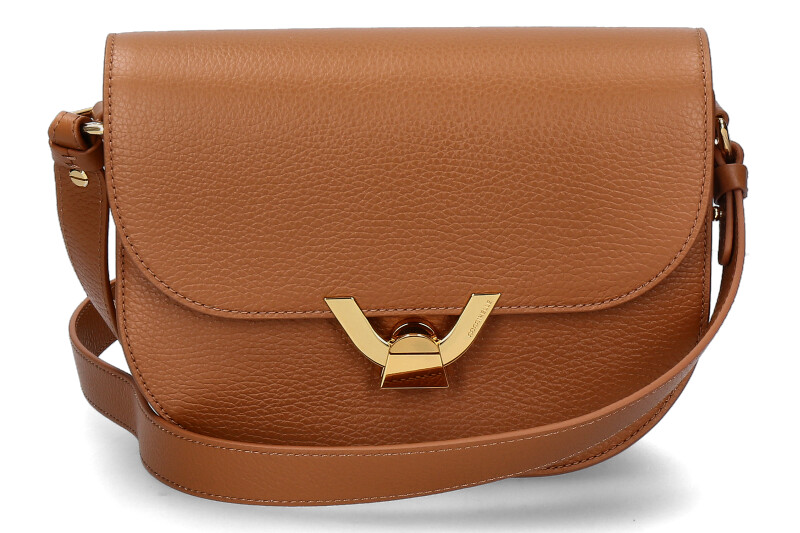 Coccinelle shoulder bag DEW GRAINED LEATHER- cuir/mittelbraun