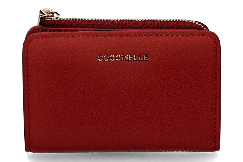 Coccinelle wallet GRAINED LEATHER METALLIC SOFT-ruby/rot 