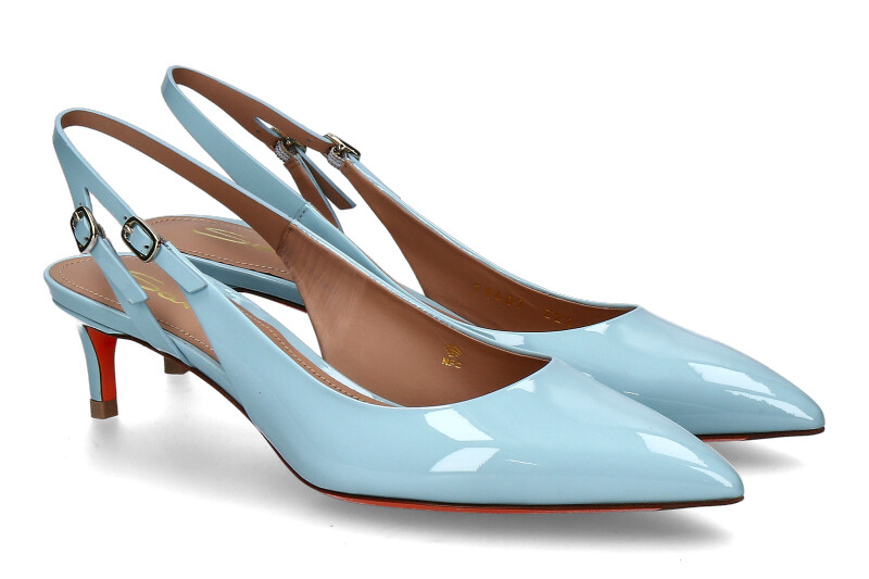 Santoni Damen- Slingpumps AUDREY45- light blue/hellblau 