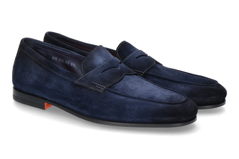 Santoni Herren- Loafer CARLOS- blue/dunkelblau