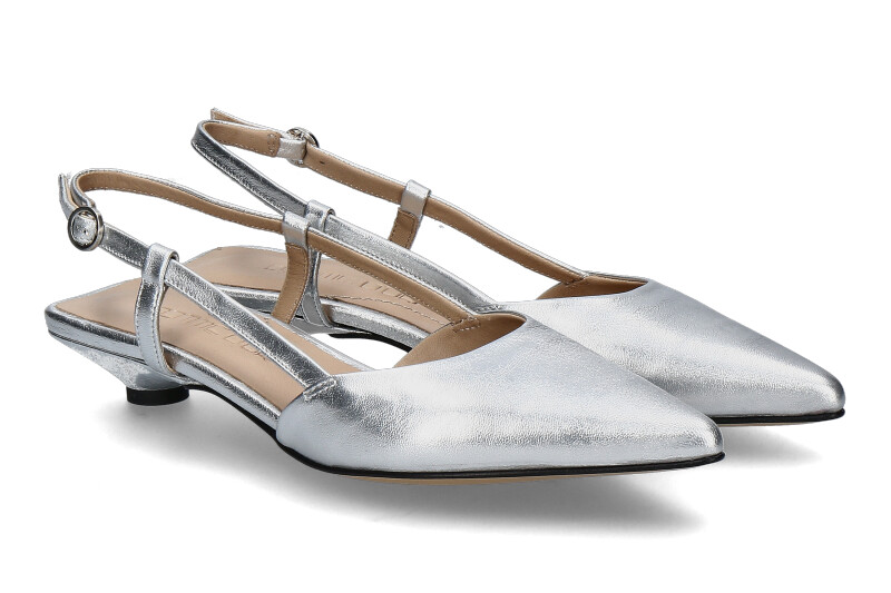 Pomme d'Or sling pumps GINGER LAMINATO- argento/silber 