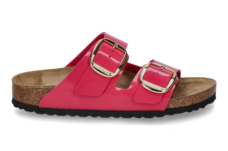 Birkenstock mules ARIZONA SCHMAL BIG BUCKLE- patent fuchsia fusion