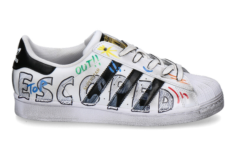 Adidas by BallodaSola sneaker SUPERSTAR ESCOPED WHITE BLACK