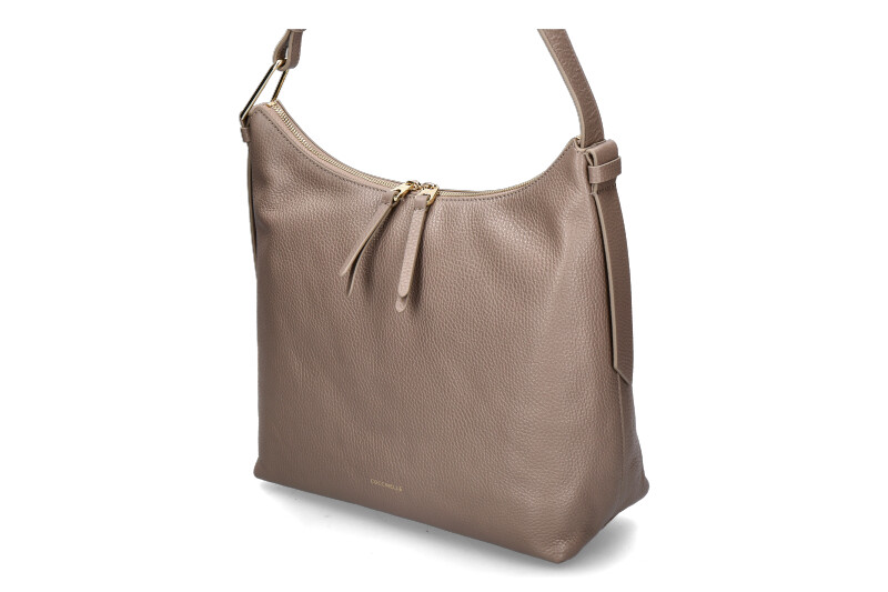 Coccinelle bag MALORY GRAINED LEATHER- warm taupe