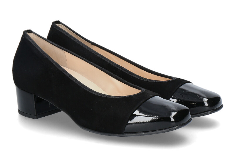 Hassia Pumps EVELYN SAMTKID LEDER- schwarz