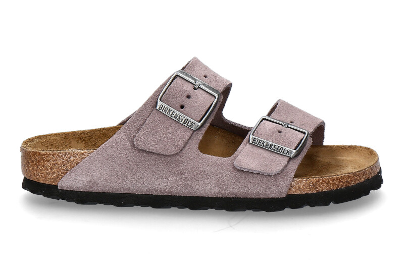 Birkenstock Pantolette ARIZONA SCHMAL VELOURS- faded purple/ lila