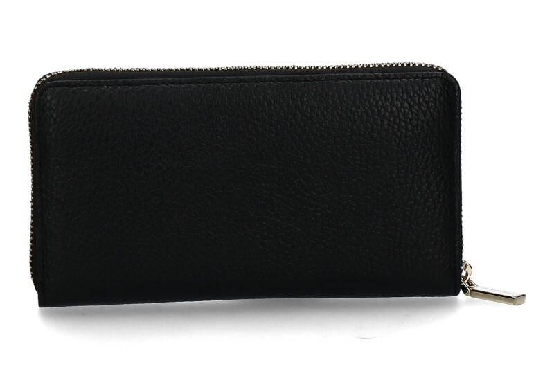 Coccinelle wallet GRAINED LEATHER METALLIC GOLD SOFT- noir/schwarz 