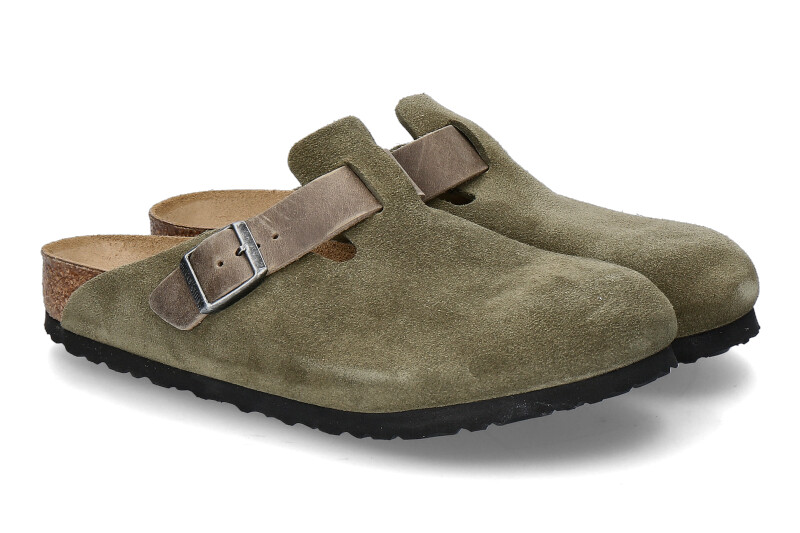 Birkenstock Clogs BOSTON BS MISCHLEDER NORMALE WEITE- thyme/grün