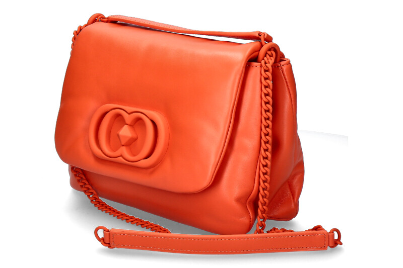 La Carrie shoulder bag DECCAN GISELLE LEATHER ORANGE