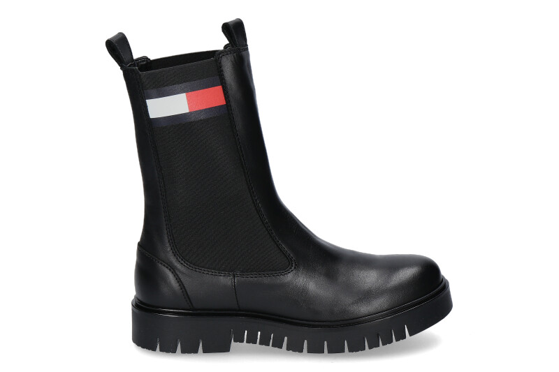 Tommy Hilfiger lace-up boots lined TUMBLED- schwarz URBAN