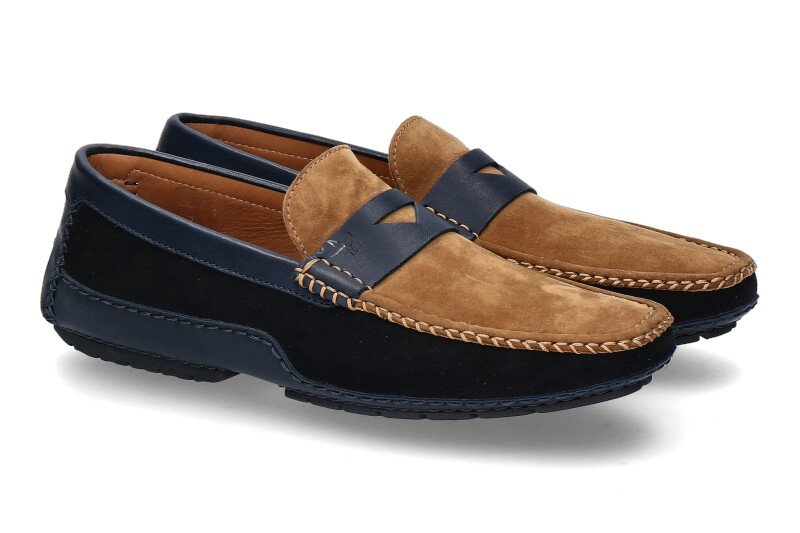 Moreschi loafer BAVIERA BLU SCURO MARRONE