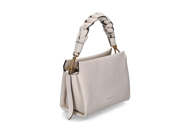 Coccinelle shoulder bag BOHEME GRANA DOUBLE GRAINED LEATHER- blanco/weiss 