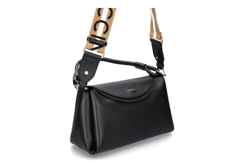 Coccinelle shoulder bag ECLYPS GRAINED LEATHER- noir/schwarz