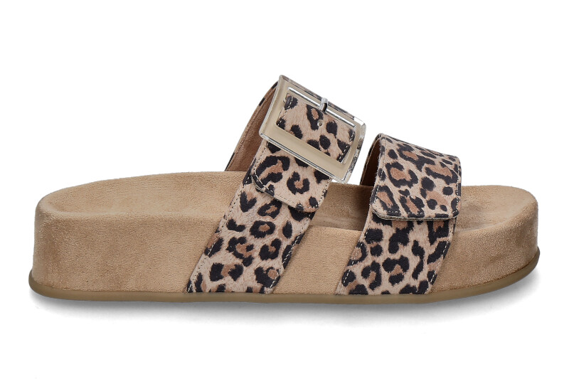 Paul Green mules LEOPARDINO DESERT 