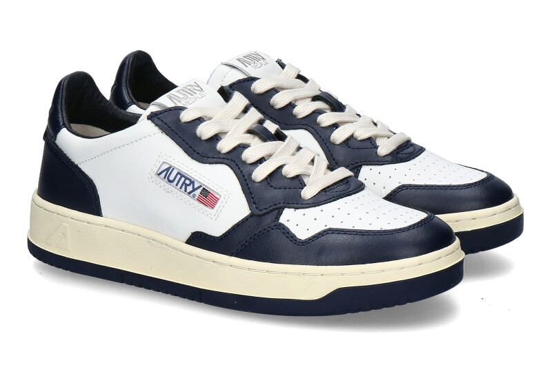 Autry men's sneaker MEDALIST LEATHER WB04- white/ blue