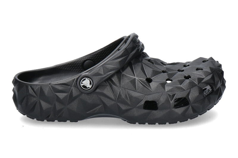 Crocs Pantolette CLASSIC GEOMETRIC CLOG- schwarz