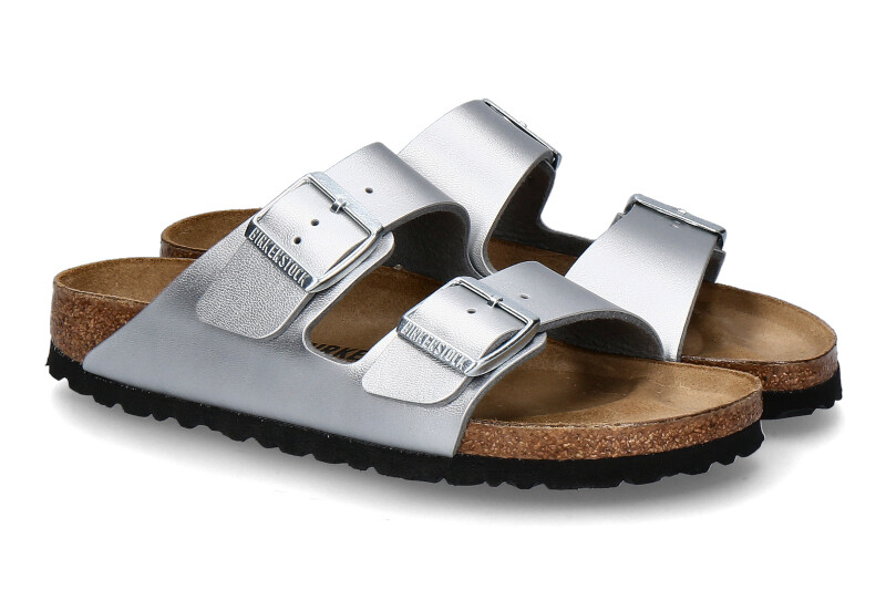 Birkenstock mules ARIZONA BS SCHMALE WEITE- silver/silber