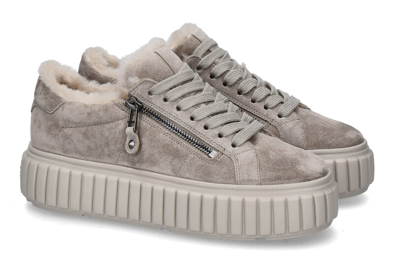 Kennel & Schmenger sneaker lined ZAP SUEDE/LAMMFELL- elefant/nature