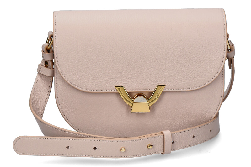 Coccinelle shoulder bag DEW GRAINED LEATHER- rosette/rosa