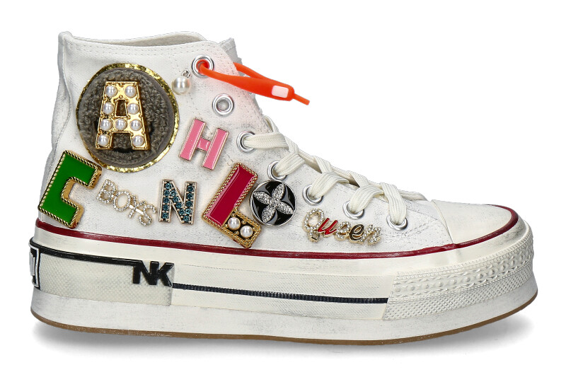 Nan-Ku Couture High-Top Sneaker- white/weiss