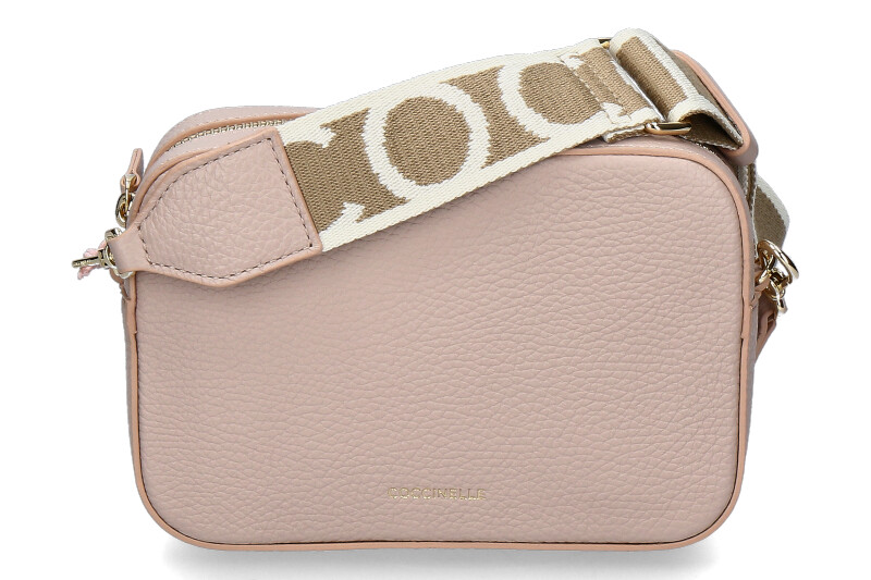 Coccinelle shoulder bag MINI TEBE GRAINED LEATHER- rosette/rosa