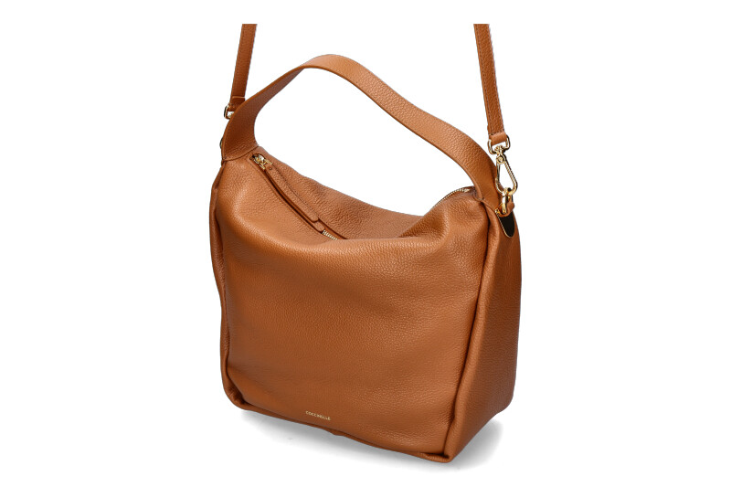 Coccinelle bag OLIVER GRAINED LEATHER- cuir/braun